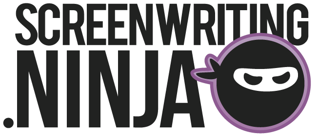 Screenwriting Ninja Logo with purple ninja