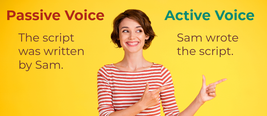 Active vs Passive Example Yellow woman